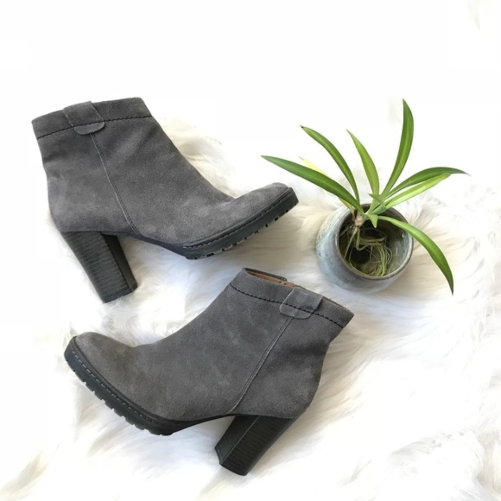 Biala Kelsey Suede Ankle Heeled Booties 7